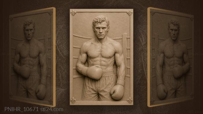 Boxer’s strength and focused determination 3d STL model