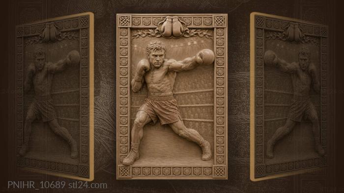 Punch under the lights and crowd 3d STL model