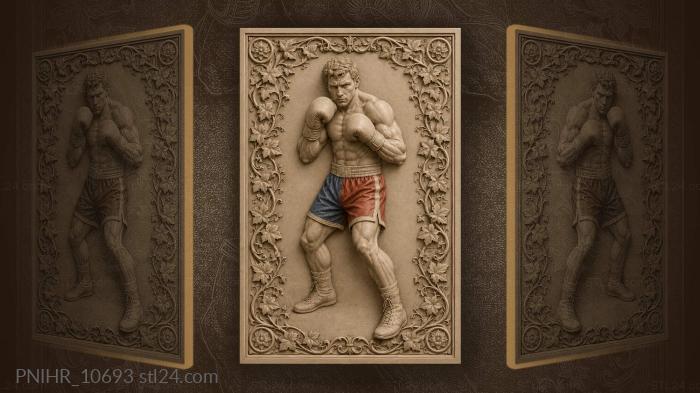 Blue and red shorts on fighter 3d STL model