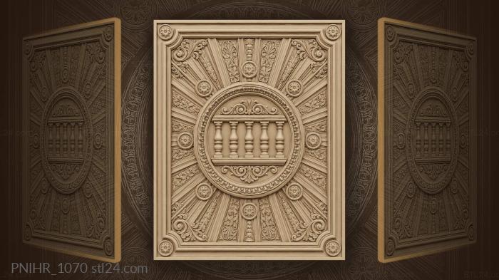 Sunburst with balustrade center 3d STL model