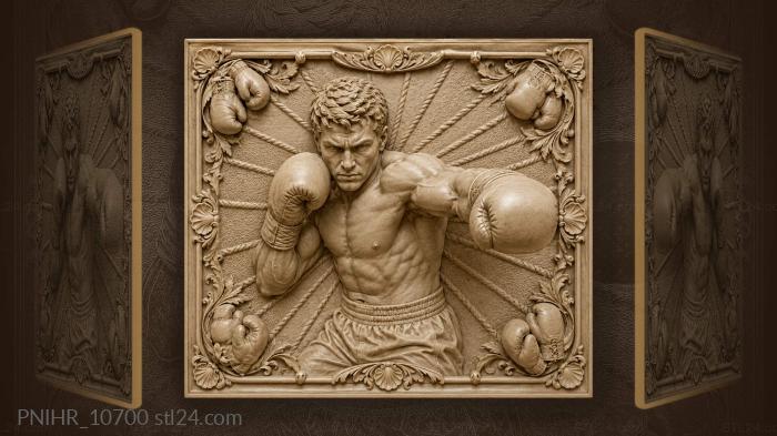 Boxer’s strength focused fighting spirit 3d STL model