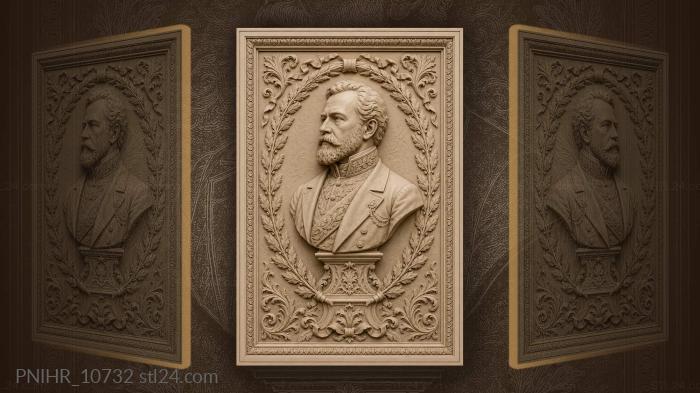 Alexander III in a formal military uniform · Victor Emmanuel II 3d STL model