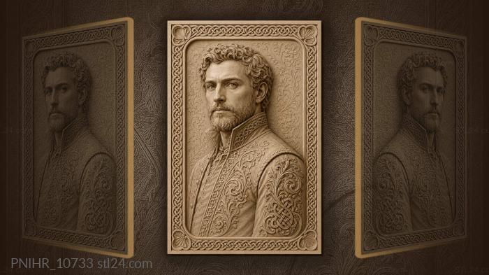 Robert the Bruce in an ornate doublet 3d STL model
