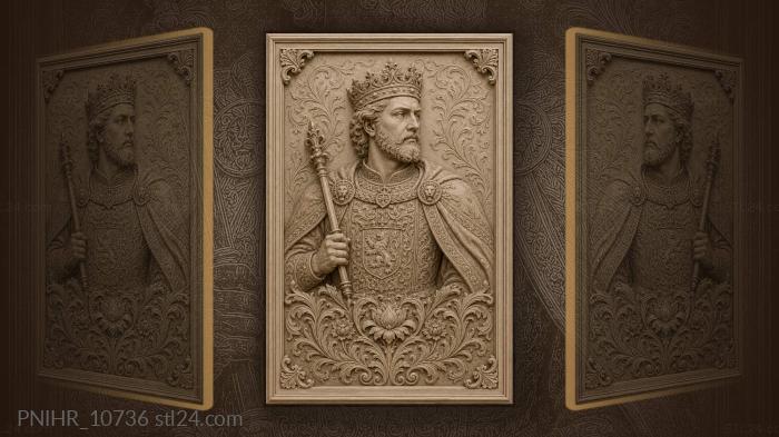 Richard the Lionheart holding a sceptre 3d STL model