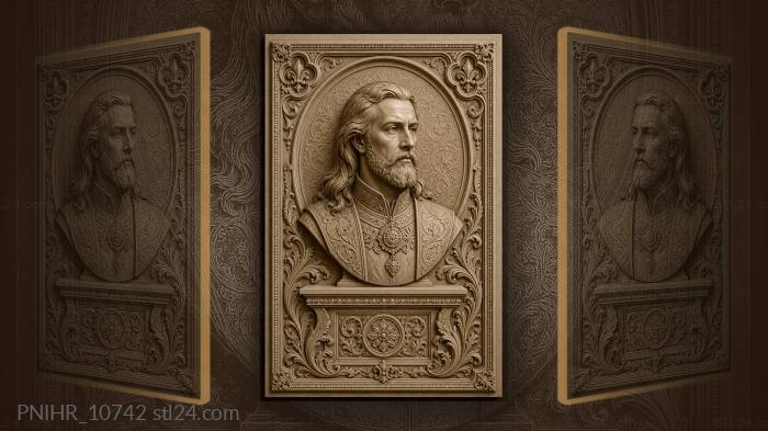 Nobleman wearing a medallion on his chest 3d STL model