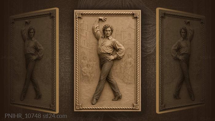 Antonio Gades dancing flamenco in a Spanish town 3d STL model