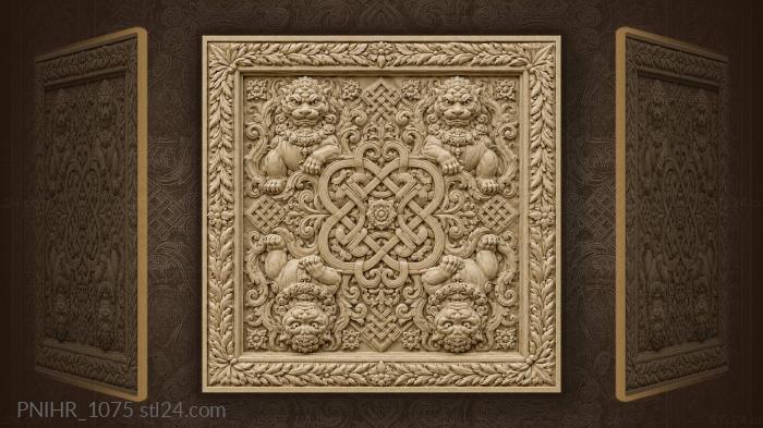 Celtic knot with four figures 3d STL model