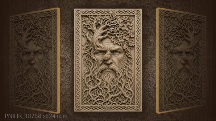 Tree sprouting from head with bird 3d STL model