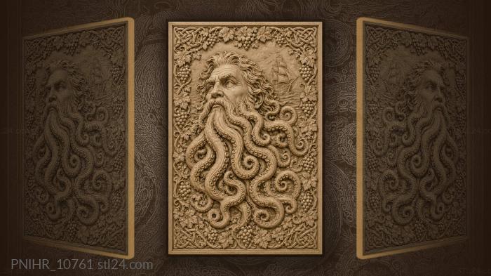 Beard of octopus tentacles 3d STL model
