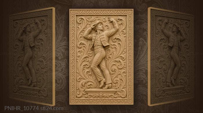 Dancing gentleman with raised hand 3d STL model