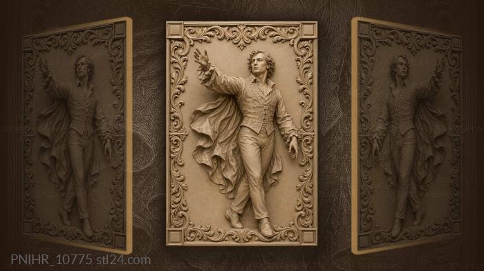 Gentleman signals through curling leaves 3d STL model
