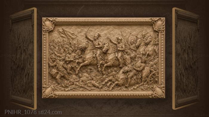 Cavalry charges as infantry returns fire 3d STL model