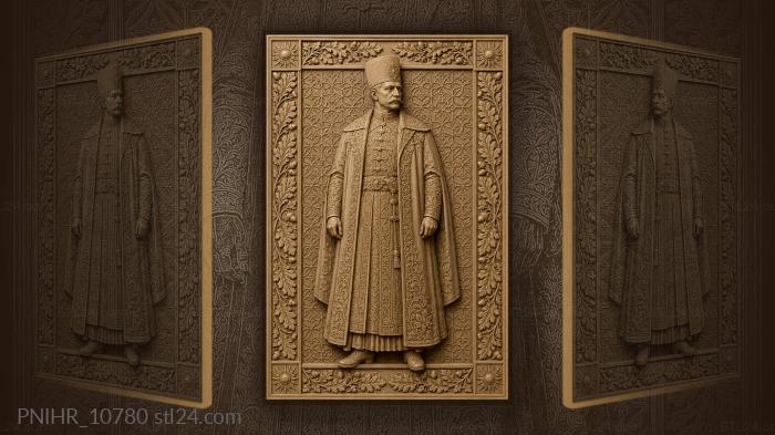 Noble in tall hat and long robes 3d STL model