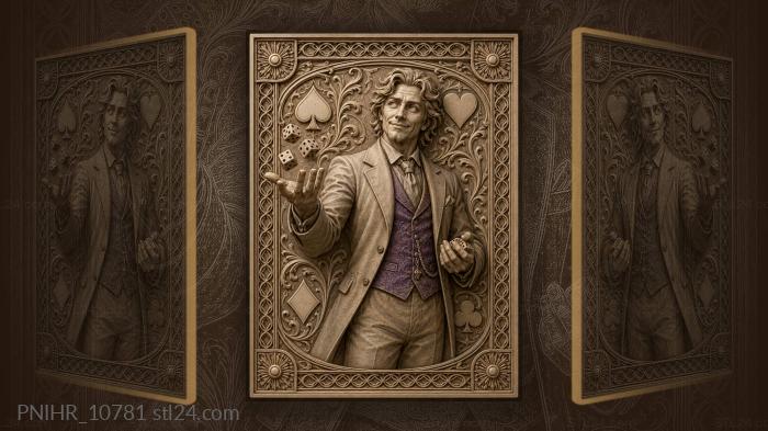 Gentleman gambler with lucky dice 3d STL model