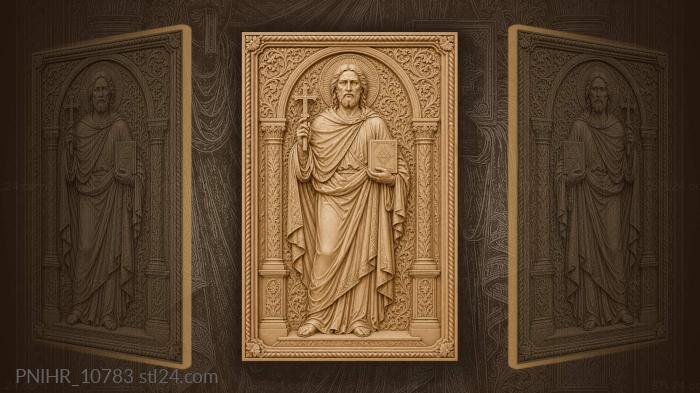 Preacher with book and small cross 3d STL model