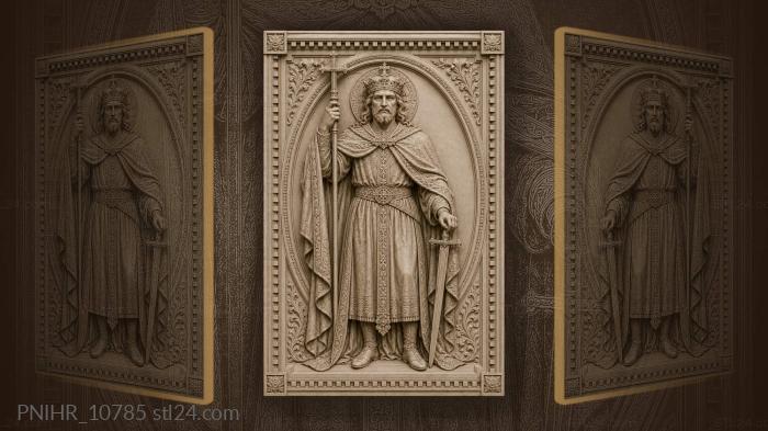 Royal warrior with cross and sword 3d STL model