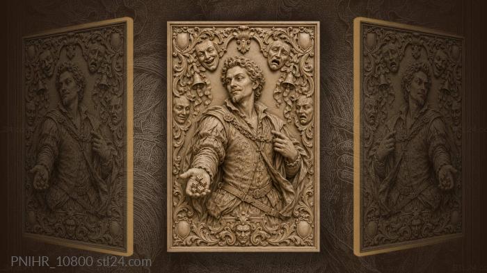 Actor with dice and masks 3d STL model
