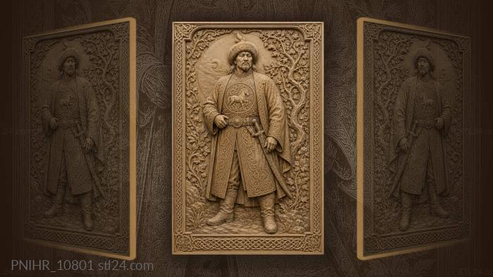 Fur hat and a horse emblem 3d STL model