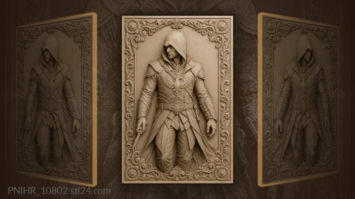 Hidden blade eagle assassin figure 3d STL model