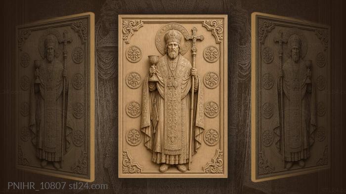Sacred priest with cross and chalice 3d STL model