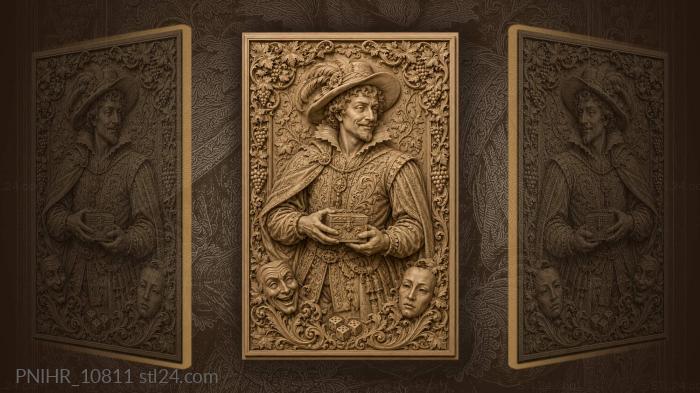 Gentleman with box and masks 3d STL model