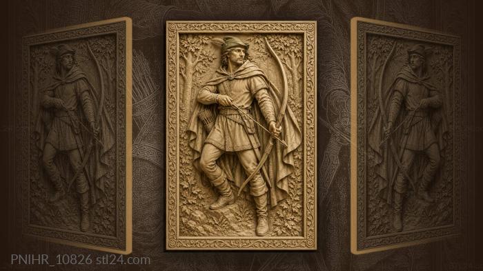 Green hat and cloak of the bowman 3d STL model