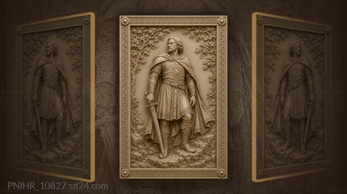 Man standing on rocky ground 3d STL model