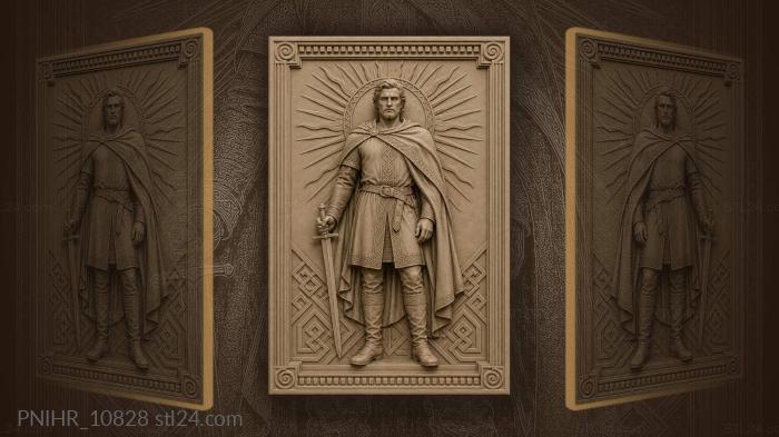 Swordsman in a draped cloak 3d STL model