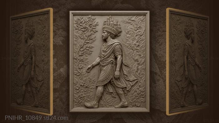 City inside a tall headdress 3d STL model
