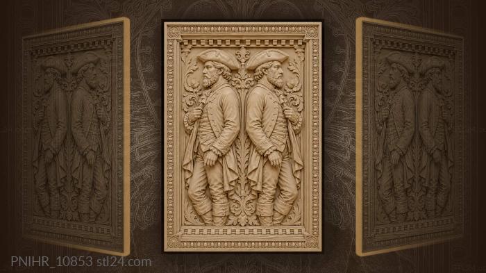 Noble gentleman with floral detail 3d STL model