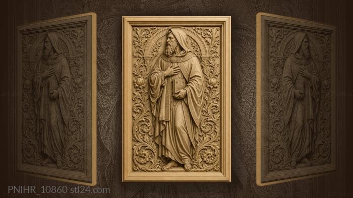 Hooded scholar with a medallion collar 3d STL model