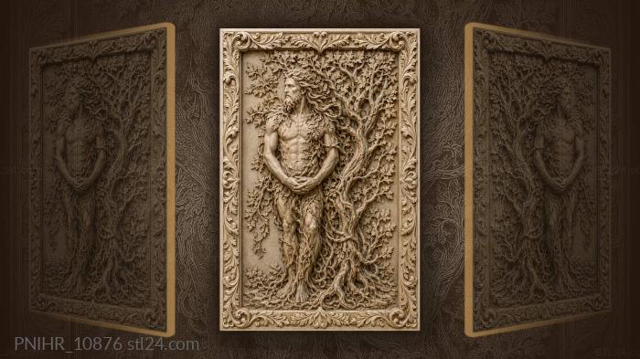 Man becoming one with tree 3d STL model