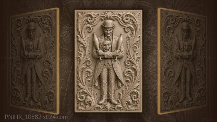 Juggler with mask and hat 3d STL model