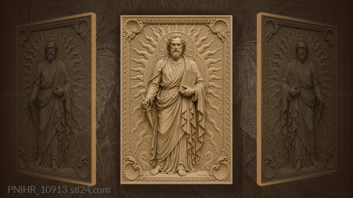 Knife and book in his hands 3d STL model