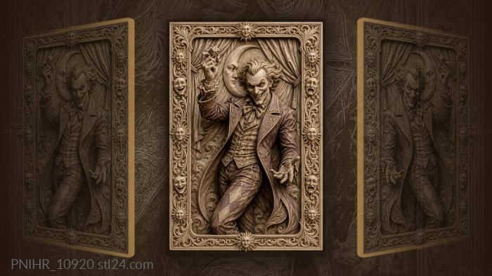 Joker with dice moonlit theatre 3d STL model