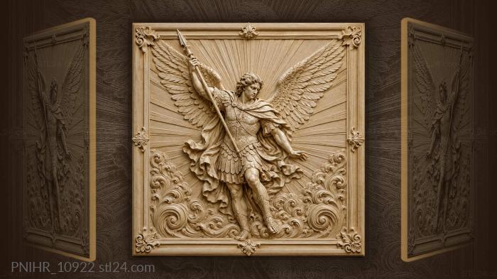 Archangel michael triumphant warrior figure 3d STL model