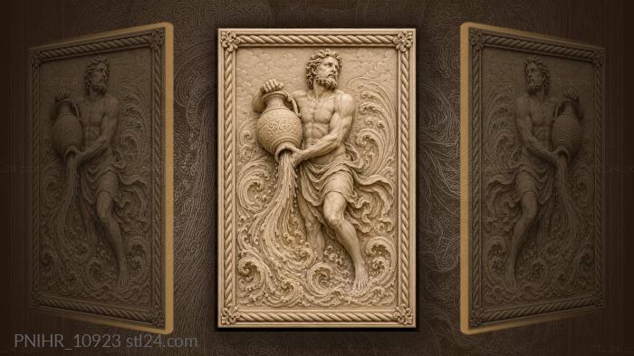 Aquarius pouring water from jug 3d STL model