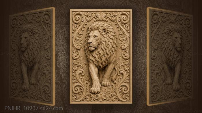Striding lion with claws out 3d STL model