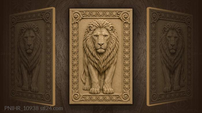 Lion walking straight forward 3d STL model