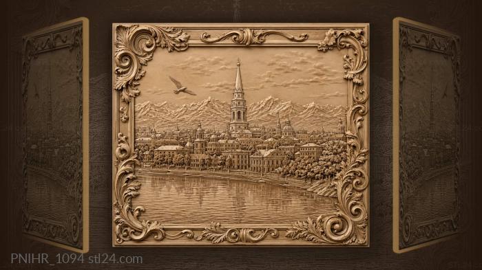 Irkutsk winter city church reflection 3d STL model