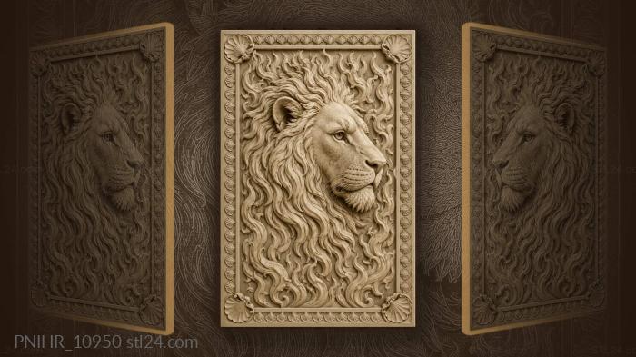 Mane merging into tongues of fire 3d STL model