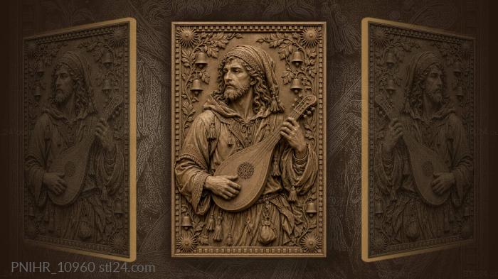 Sadko playing the lute on his travels 3d STL model