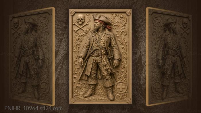 Neck tattoos beside a skull and crossbones 3d STL model