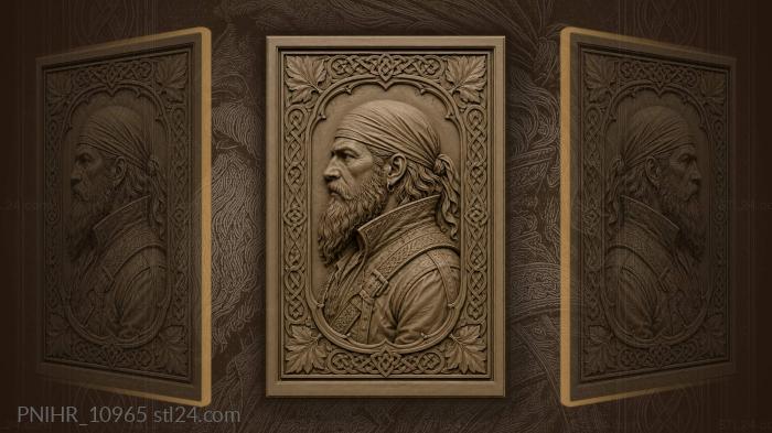 Pirate captain with flowing beard 3d STL model