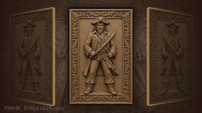 Cutlass held across the chest 3d STL model