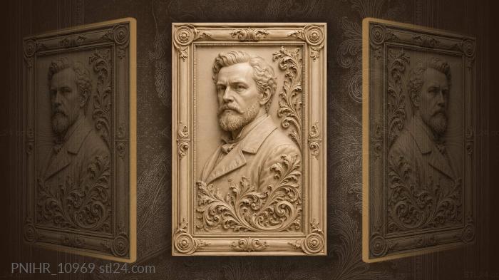 Giuseppe Verdi in a high collar · Vasily Perov 3d STL model