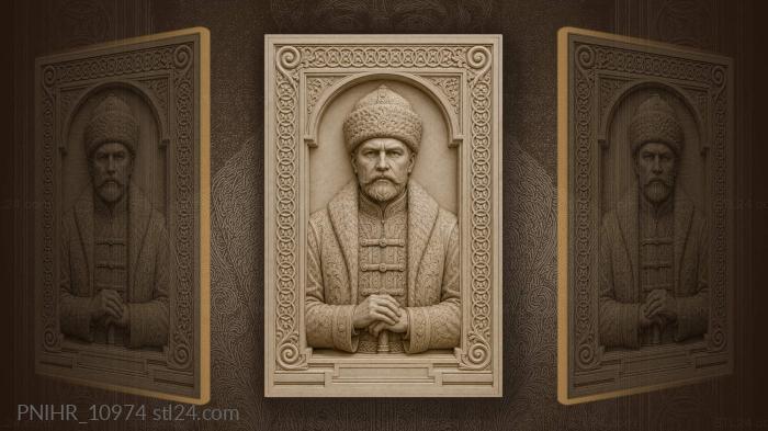 Ivan the Terrible in a sable hat 3d STL model