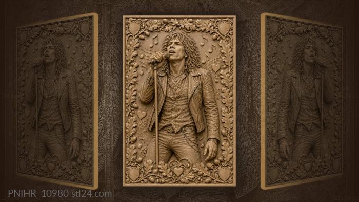 Bret Michaels with hearts on his jacket 3d STL model