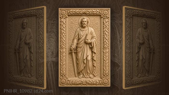 Apostle Paul with sword and book 3d STL model