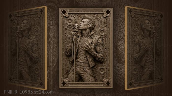 Johnny Silverhand sings amid circuitry 3d STL model